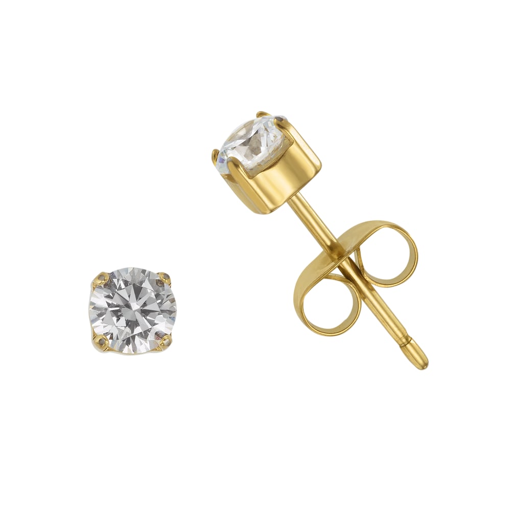 Ear studs gold deals