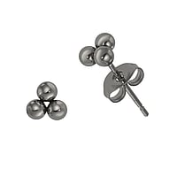 Titanium ear studs Width:6mm. Shiny.