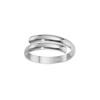 Midi Ring en Argent 925. Largeur:6,5mm. Flexibles pour senfiler et sajuster. brillant.  Spirale