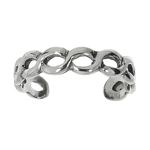 Midi Ring Silver 925 Eternal Loop Eternity Wave