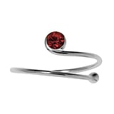 Anello Midi Argento 925 Cristallo Spirale