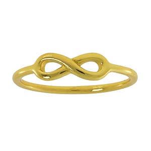 Midi Ring Silver 925 Gold-plated Eternal Loop Eternity