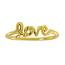 Fingerring Silber 925 Gold-Beschichtung (vergoldet) Love Liebe