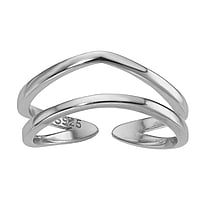 Midi Ring out of Silver 925. Width:7mm. Bendable for adjustment and for wearing. Shiny.
