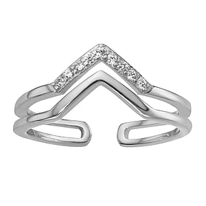 Midi Ring Zilver 925 Kristal