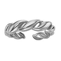 Midi Ring out of Silver 925. Width:4mm. Bendable for adjustment and for wearing. Shiny.  Eternal Loop Eternity Everlasting Braided Intertwined 8