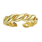 Midi Ring Silver 925 PVD-coating (gold color) Eternal Loop Eternity