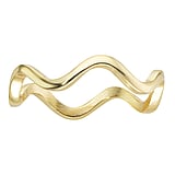 Midi Ring Silber 925 PVD Beschichtung (goldfarbig) Welle