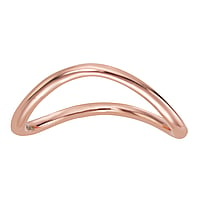 Midi Ring out of Silver 925 with PVD-coating (gold color). Width:1,3mm. Shiny.  Wave