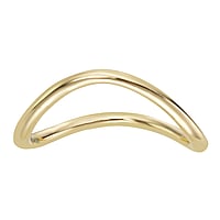 Midi Ring aus Silber 925 mit PVD Beschichtung (goldfarbig). Breite:1,3mm. Glänzend.  Welle