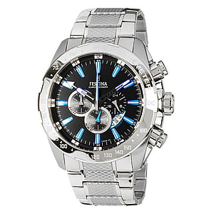 Festina  Acier inoxydable Verre minral avec coupe toile