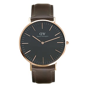 Daniel Wellington  Edelstahl Mineralglas Leder