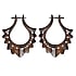 Pendientes organic Madera de sono Dibujo_Tribal Diseo_Tribal Hoja Diseo_floral