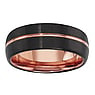 Tungsten Ring Tungsten  PVD-coating (gold color) Black PVD-coating Stripes Grooves Rills