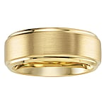 Tungsten Ring with Gold-plated. Width:8mm.  Stripes Grooves Rills Lines