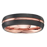 Tungsten Ring Tungsten  PVD-coating (gold color) Black PVD-coating Stripes Grooves Rills