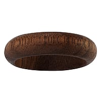 Houten ring met Walnotenhout. Breedte:6mm. Afgerond.