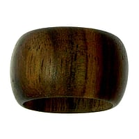 Fingerring with Sono wood. Width:14mm. Simple. Rounded.