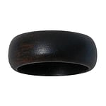 Fingerring with Sono wood. Width:8mm. Simple. Rounded.