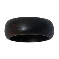 Fingerring with Sono wood. Width:8mm. Simple. Rounded.