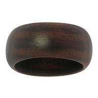 Fingerring with Sono wood. Width:10mm. Simple. Rounded.