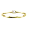 Gold ring 14K gold Lab grown diamond