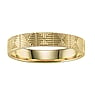 Gold ring 14K gold Stripes Grooves Rills