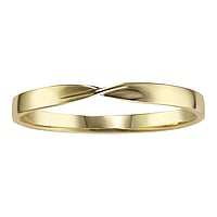 Gold ring with 14K gold. Width:2mm. Shiny.  Node