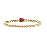 Gold ring 14K gold Ruby Eternal Loop Eternity Wave