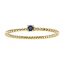 Gold ring 14K gold Blue sapphire Eternal Loop Eternity Wave