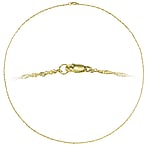 Collier en or Largeur:1,5mm. Diamtre transversal minimal:1,5mm. Diamtre longitudinal minimal:3,8mm. Poids:2,11g. brillant.