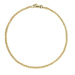 Genuine gold bracelet with 14K gold. Cross-section:1,8mm. Shiny.