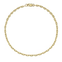 Genuine gold bracelet with 14K gold. Cross-section:2,2mm. Shiny.