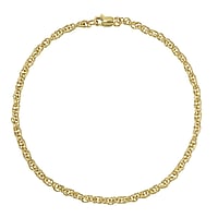 Genuine gold bracelet with 14K gold. Cross-section:2,3mm. Shiny.