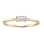 Gold ring with 14K gold and Lab grown diamond. Carat weight:0,22ct. Cross-section:1,2mm. Height:2,5mm. Width:5mm. Stone(s) are fixed in setting. Shiny.