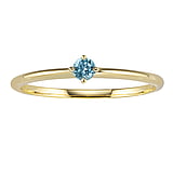 Echtgold Ring Gold 14K Blauer Topas