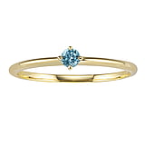 Gold ring 14K gold Blue Topaz