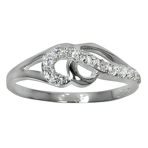 Bague argent Argent 925 Cristal ternel Dragonne Infini