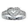 Silver ring Silver 925 Crystal Heart Love Love Affection