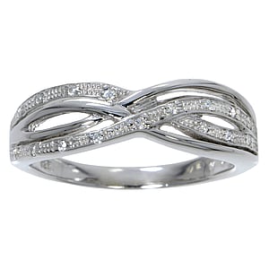 Silver ring Silver 925 zirconia Eternal Loop Eternity Wave