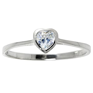 Bague argent Argent 925 Zircon Coeur Amour