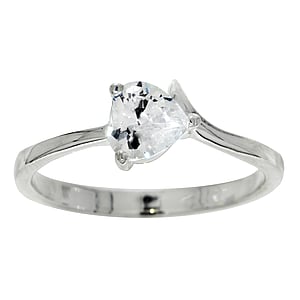 zilveren-ring Zilver 925 Kristal hart liefde