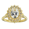 Silver ring Silver 925 Gold-plated zirconia