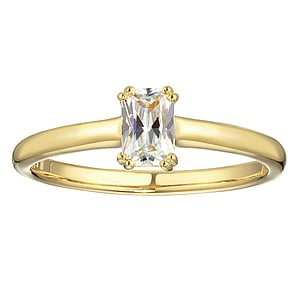 Silver ring Silver 925 Gold-plated zirconia