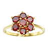 Bague argent Argent 925 Revtement dor (dor) Zircon Fleur