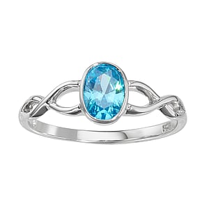 Bague argent Argent 925 Zircon Vague Onde Lame ternel Dragonne Infini