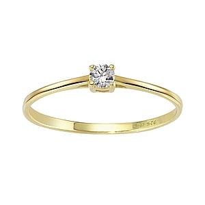 Gold-plated silver ring zirconia Silver 925 Gold-plated