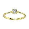 Bague en argent dor Zircon Argent 925 Revtement dor (dor)