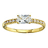 Silver ring Silver 925 zirconia PVD-coating (gold color)