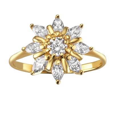 Anelli Di Bigiotteria D'argento In Cristallo Misura Anello 14 - Foto 8